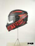Шлем интеграл HETOSHI FF938 double visor Цв.Черно-красный Матовый р.L